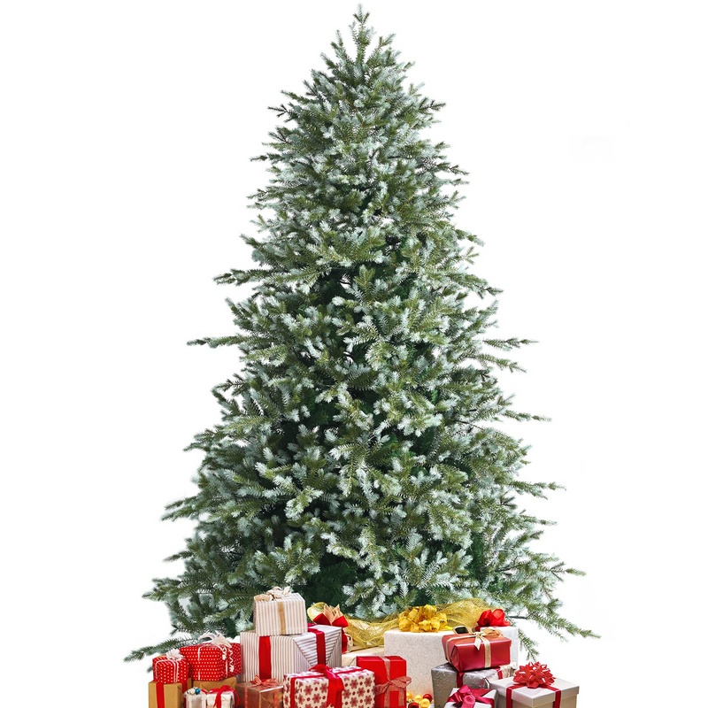 Load image into Gallery viewer, Goplus 8ft Artificial Christmas Tree, Unlit Hinged Xmas Spruce Tree w/ 1658 Mixed PE &amp; PVC Branch Tips - GoplusUS

