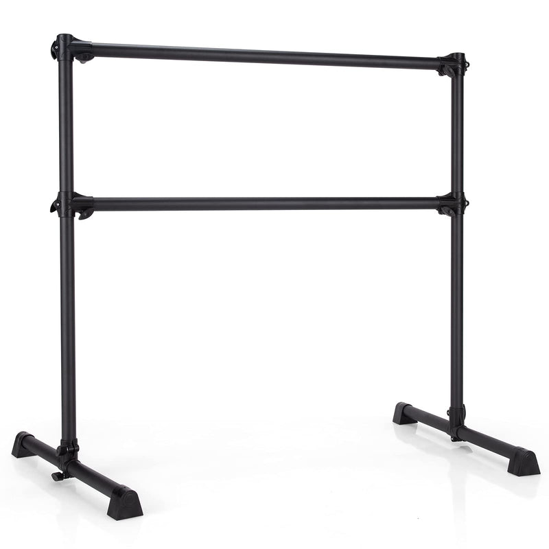 Load image into Gallery viewer, Goplus Double Ballet Barre Bar, Portable 4 FT Freestanding Dancing Bar w/ 7&quot; - 46&quot; Adjustable Height - GoplusUS
