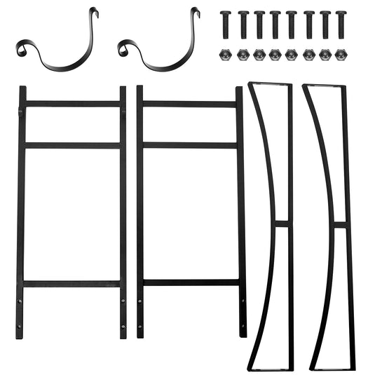 Firewood Rack, 33' Heavy Duty Metal Wood Log Holder - GoplusUS