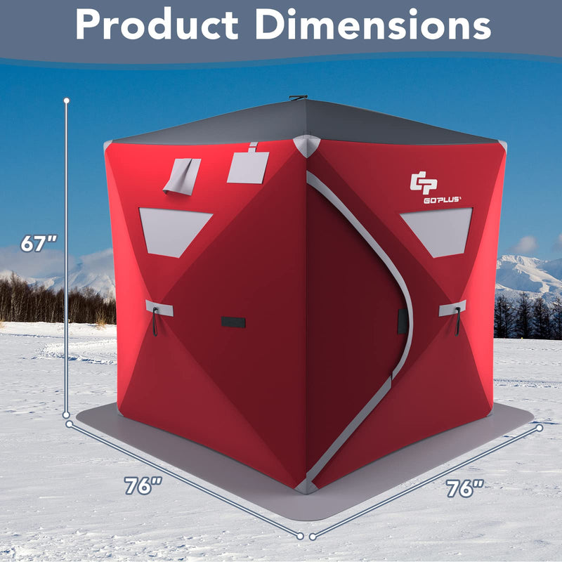 Load image into Gallery viewer, Portable Ice Shelter Pop-up Ice Fishing Tent Shanty 3-4 Person
