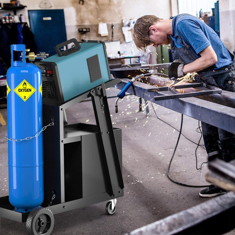 Load image into Gallery viewer, Welder Cart, MIG TIG ARC Welding Plasma Cutter Tank Storage
