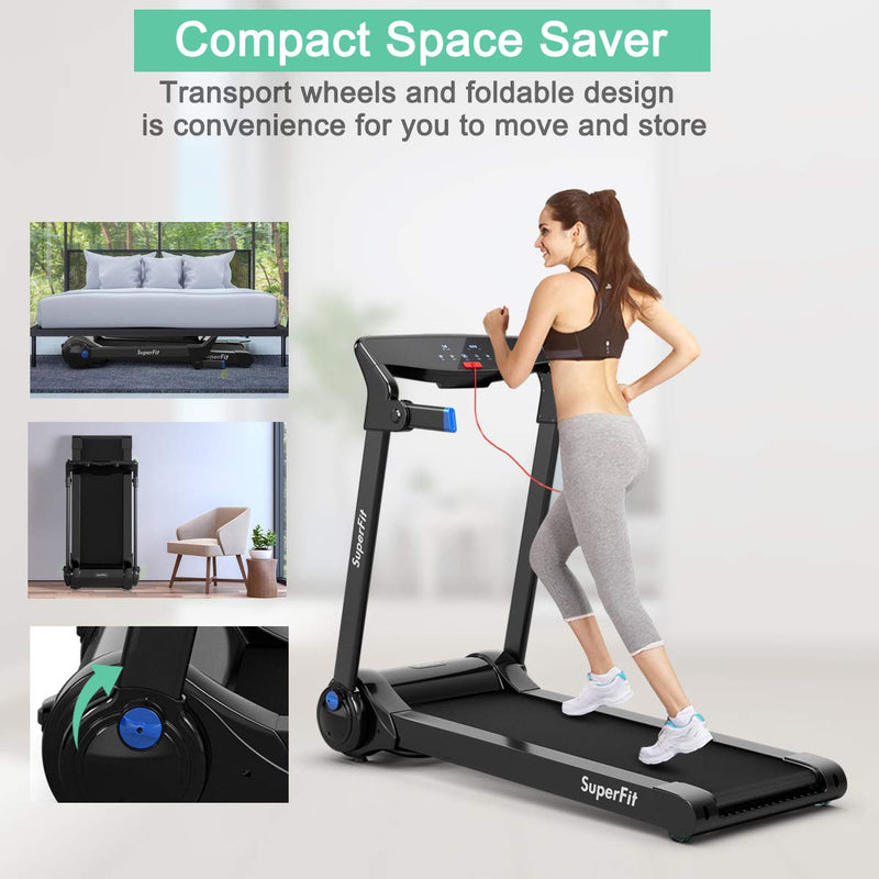 Load image into Gallery viewer, Goplus 3HP Electric Folding Treadmill, with APP Control, Bluetooth Speaker and HD Touch Screen - GoplusUS
