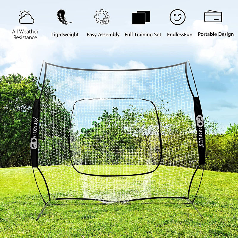 Load image into Gallery viewer, Baseball Softball Practice Combo, 8.5x7 Feet Training Net - GoplusUS
