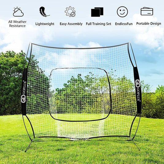 Baseball Softball Practice Combo, 8.5x7 Feet Training Net - GoplusUS