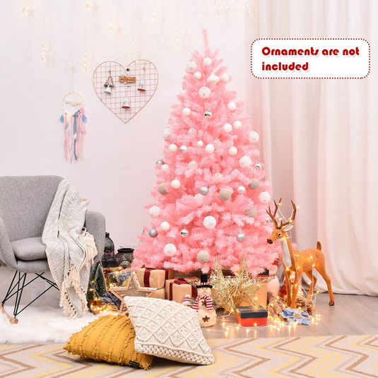 Goplus Unlit Artificial Christmas Tree, 100% New PVC Material, Xmas Tree for Indoor and Outdoor Decoration - GoplusUS