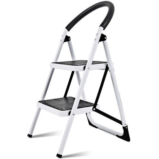Step Ladder, Heavy Duty Folding 2 Step Ladder Step Stool