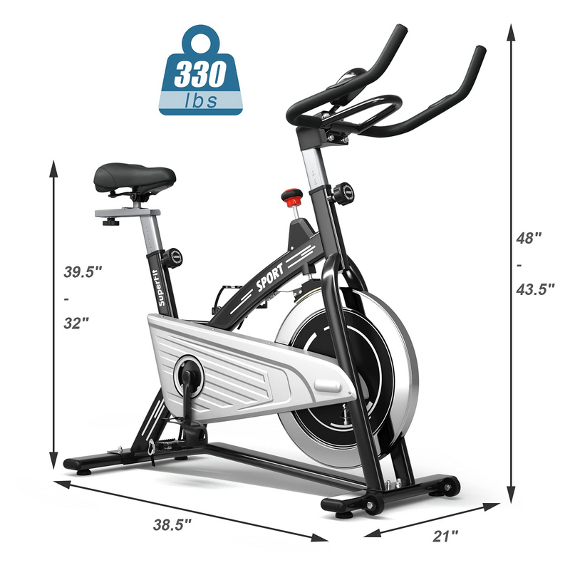 Load image into Gallery viewer, Indoor Exercise Cycling Bike, Smooth Belt Drive Stationary Bike W/ Heart Rate, LCD Monitor - GoplusUS
