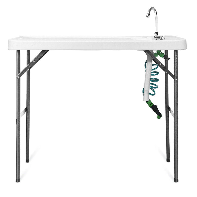 Load image into Gallery viewer, Folding Fish Table Fillet Hunting Cleaning Cutting Camping Sink Table - GoplusUS
