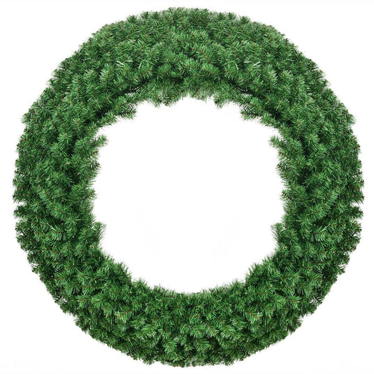 48" Pre-lit Cordless Artificial Christmas Wreath - GoplusUS