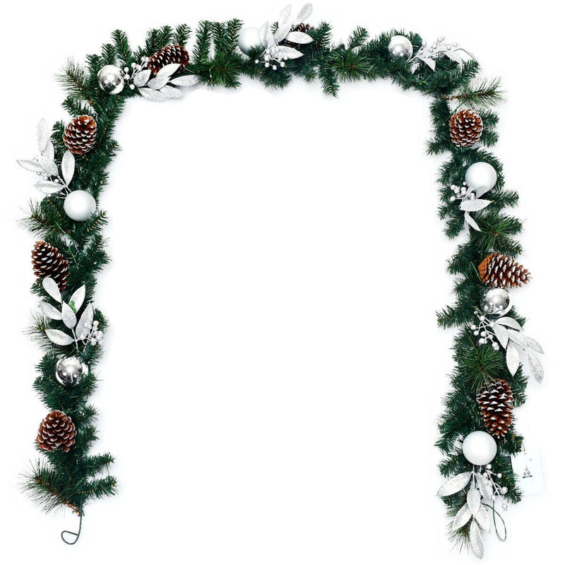Load image into Gallery viewer, 9FT Pre-lit Christmas Garland, with 50 LED Lights - GoplusUS
