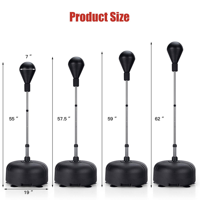 Load image into Gallery viewer, Goplus Punching Bag with Stand for Adults Kids, Freestanding Reflex Speed Bags with 55&quot; x 62.5&quot; Adjustable Height - GoplusUS
