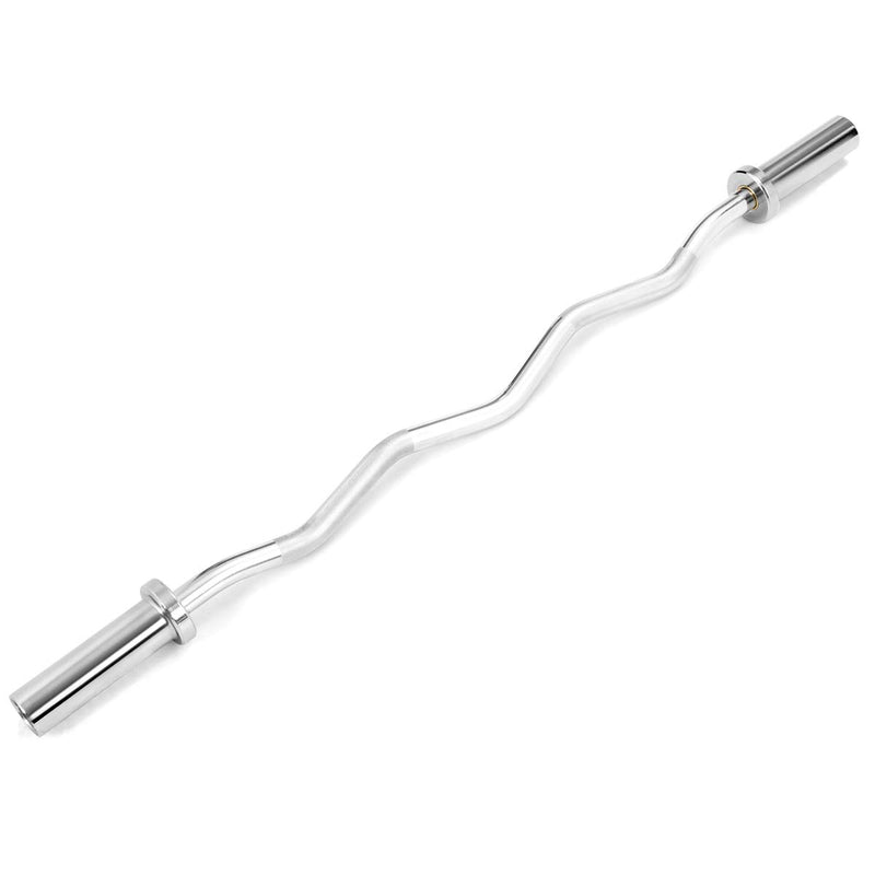 Load image into Gallery viewer, 400Lbs Olympic EZ Curl Bar for Strength Training, 48&quot; Solid Steel Barbell Weight Lifting Bar - GoplusUS
