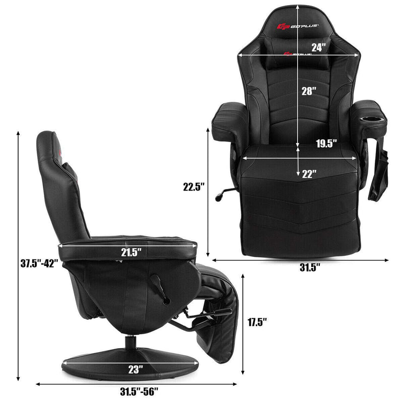 Load image into Gallery viewer, Massage Gaming Chair, Racing Style Gaming Recliner - GoplusUS
