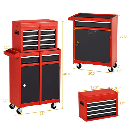5-Drawer Rolling Tool Chest, Tool Storage Box - GoplusUS