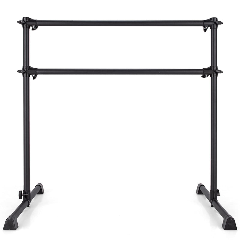 Load image into Gallery viewer, Goplus Double Ballet Barre Bar, Portable 4 FT Freestanding Dancing Bar w/ 7&quot; - 46&quot; Adjustable Height - GoplusUS
