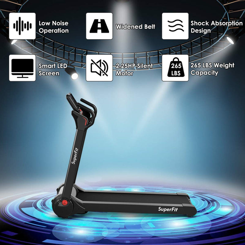 Load image into Gallery viewer, 2.25HP Electric Folding Treadmill, Installation-Free Design with 8-Stage Damping System - GoplusUS
