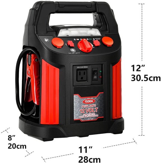 Jump Starter 1500 Peak/700 Instant Amps - GoplusUS