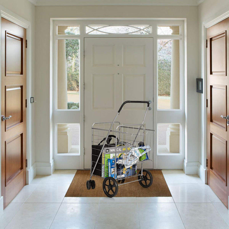 Load image into Gallery viewer, Jumbo Folding Shopping Cart for Grocery Laundry Book Luggage Travel - GoplusUS

