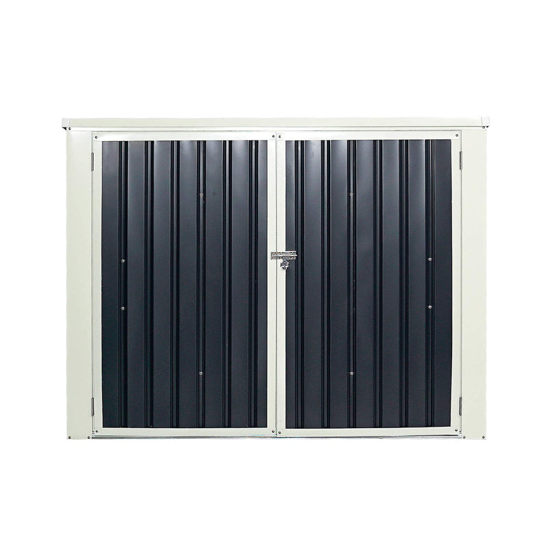 Load image into Gallery viewer, Outdoor Storage Shed 6&#39; x 3&#39;, Multi-Purpose Galvanized Steel Garbage Cans Box - GoplusUS
