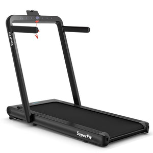 Goplus 2 in 1 Folding Treadmill, 4.75HP Superfit Under Desk Electric Treadmill with APP Control - GoplusUS