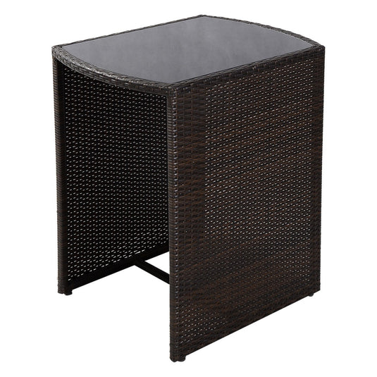 Wicker Bistro Set, Rattan Furniture Set 3 Piece Dining Table