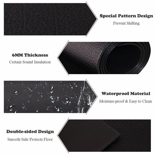 Thicken Treadmill Mat for Hardwood Floors High Density Waterproof PVC, 36" x 78"