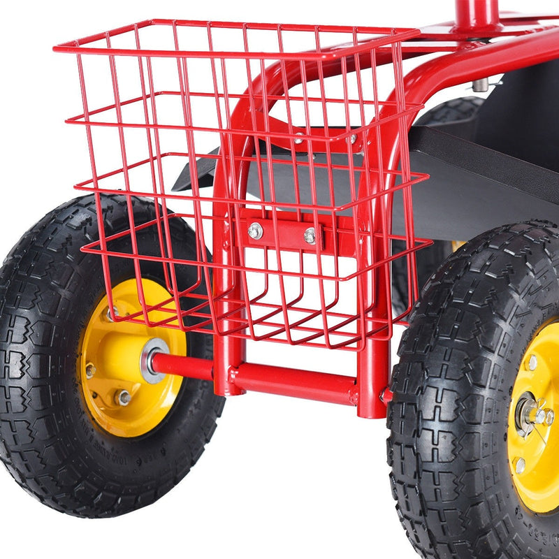 Load image into Gallery viewer, Garden Cart Rolling Work Seat Outdoor Lawn Yard Patio Wagon Scooter for Planting - GoplusUS
