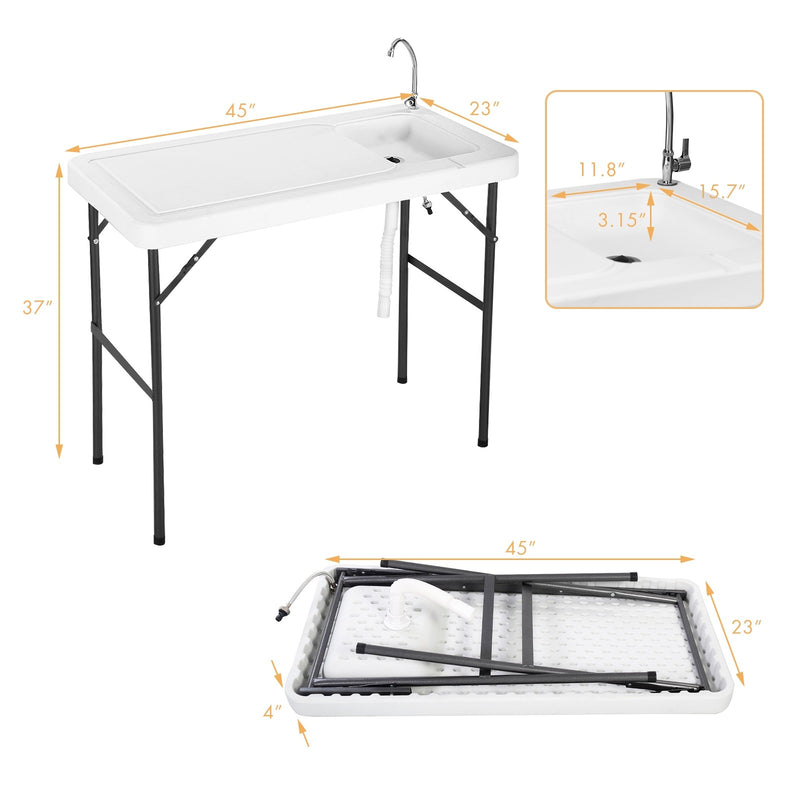 Load image into Gallery viewer, Portable Folding Table Fish Fillet Hunting Cleaning Cutting Camping Picnic Outdoor Gardening Table
