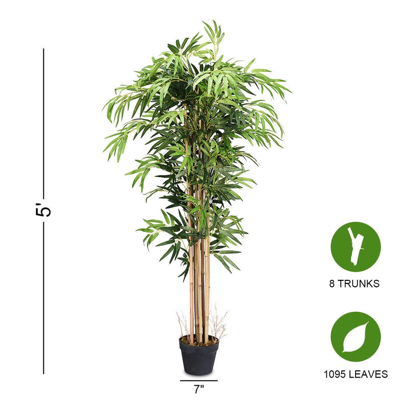 Load image into Gallery viewer, Fake Bamboo Tree Artificial Greenery Plants in Nursery Pot Decorative Trees for Home - GoplusUS
