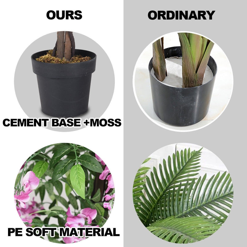 Load image into Gallery viewer, 6FT Fake Wisteria Tree Artificial Greenery Plants in Nursery Pot Decorative Trees for Home - GoplusUS
