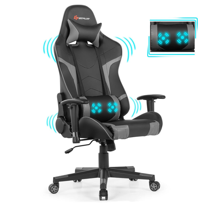 Load image into Gallery viewer, Gaming Chair, Massage Office Chair Computer Gaming Racing Chair - GoplusUS
