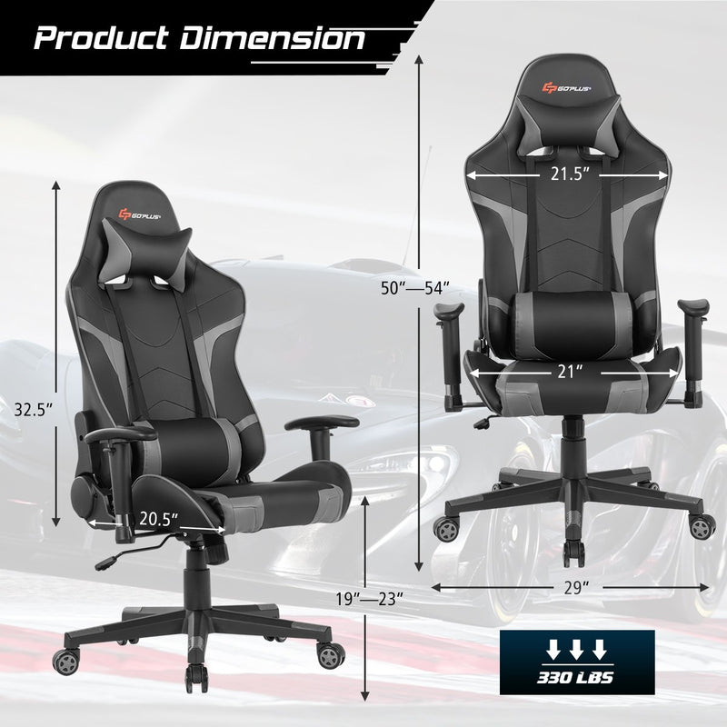 Load image into Gallery viewer, Gaming Chair, Massage Office Chair Computer Gaming Racing Chair - GoplusUS
