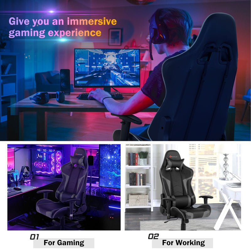 Load image into Gallery viewer, Gaming Chair, Massage Office Chair Computer Gaming Racing Chair - GoplusUS
