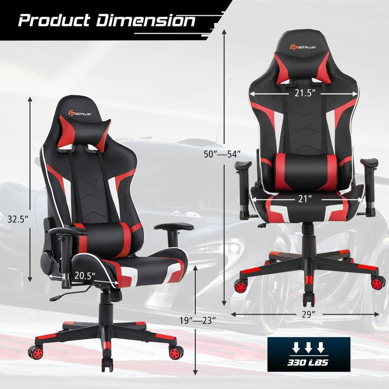Load image into Gallery viewer, Gaming Chair, Massage Office Chair Computer Gaming Racing Chair - GoplusUS
