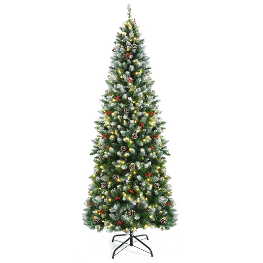 Snow Flocked Artificial Hinged Xmas Tree