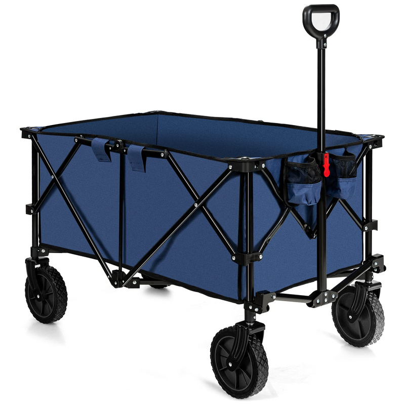 Load image into Gallery viewer, Goplus Collapsible Wagon, Folding Utility Wagon Cart w/Universal Wheels &amp; Adjustable Handle &amp; Cover Bag - GoplusUS
