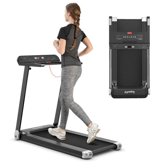 Goplus Folding Treadmill, Compact Superfit Treadmill with APP Control, Blue Tooth Speaker - GoplusUS