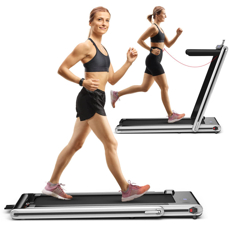 Load image into Gallery viewer, Goplus 2-in-1 Folding Treadmill, 2.25HP Electric Under Desk Treadmill W/LED Display - GoplusUS
