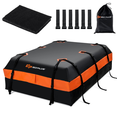 Goplus Car Rooftop Cargo Carrier Bag, 21 Cubic 100% Waterproof Soft Car Roof Bag for All Vehicles with/Without Rack - GoplusUS