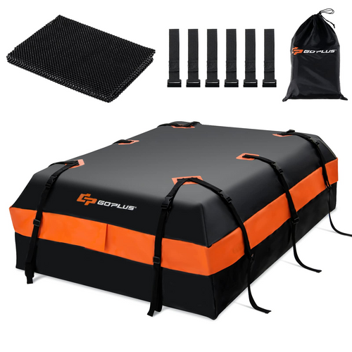 Goplus Car Rooftop Cargo Carrier Bag, 21 Cubic 100% Waterproof Soft Car Roof Bag for All Vehicles with/Without Rack - GoplusUS