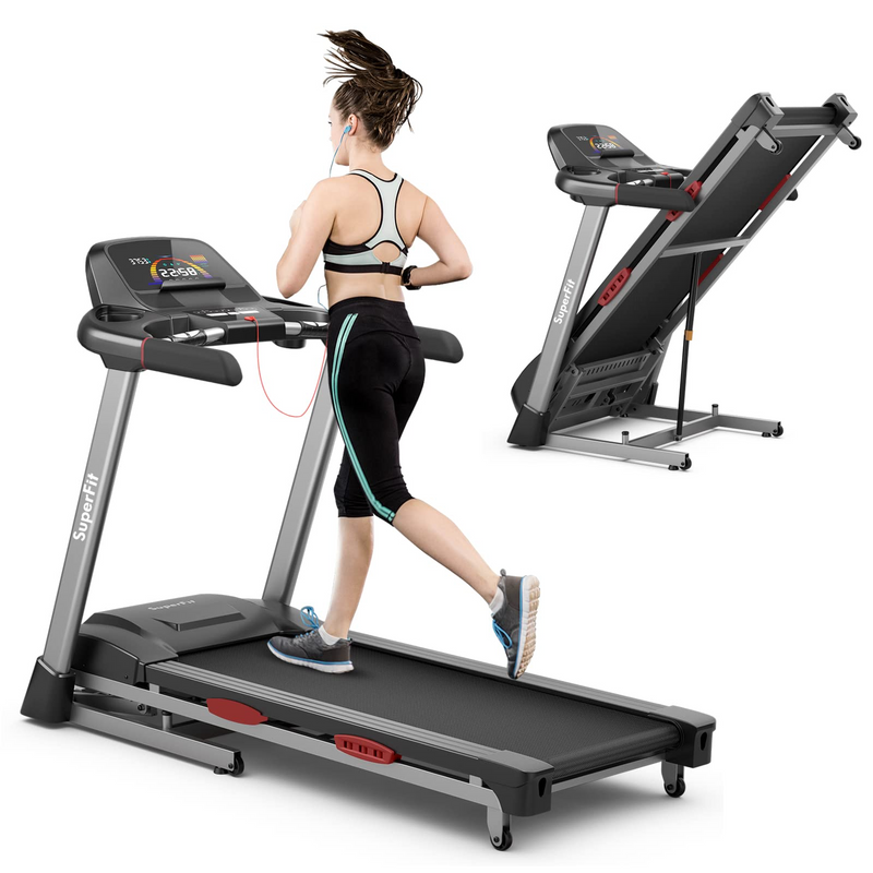 Load image into Gallery viewer, Goplus 4.75HP Folding Treadmill for Home Gym, Commercial Heavy Duty Superfit Treadmill with 15% Auto Incline - GoplusUS
