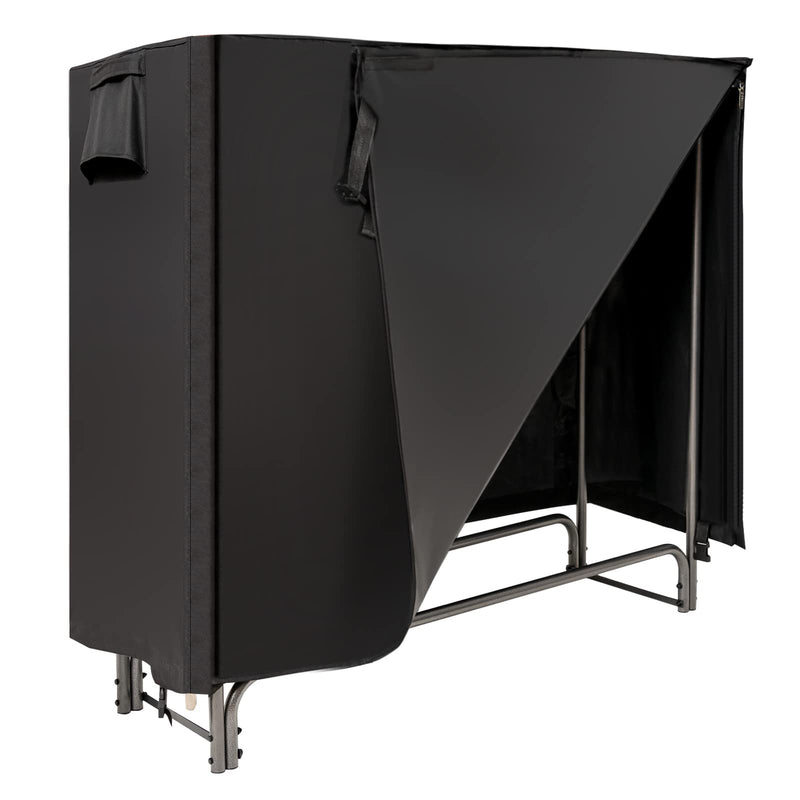 Load image into Gallery viewer, Goplus 4FT Firewood Rack Outdoor with Cover, Heavy Duty Firewood Log Holder - GoplusUS
