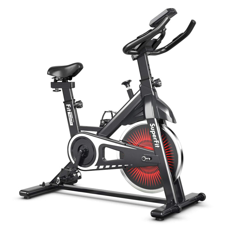Load image into Gallery viewer, Goplus Indoor Cycling Bike, Silent Belt Drive Exercise Bike with Steel Flywheel, Phone Holder - GoplusUS
