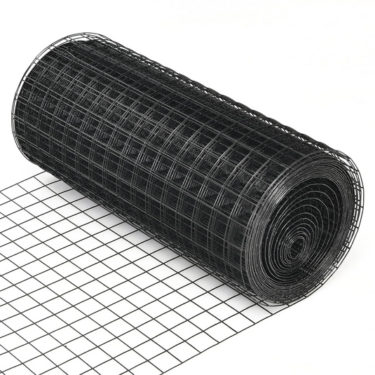 Goplus Hardware Cloth, 24 inch x 50 ft Black Vinyl Coated Welded Wire Mesh, Chicken Coop Wire Fence - GoplusUS