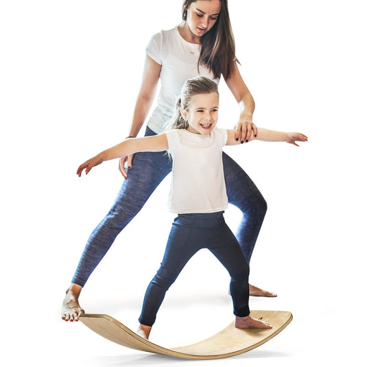 35Inch Wooden Balance Board for Kids & Adults Support 660LBS - GoplusUS