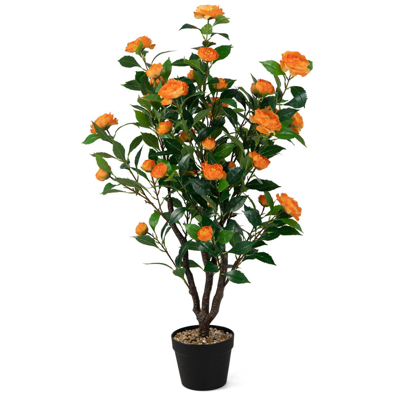 Load image into Gallery viewer, 40&quot; Artificial Camellia Tree - Goplus
