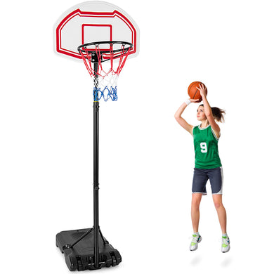Goplus Portable Basketball Hoop, 6.4-8.7 FT Height Adjustable Basketball System with 2 Nets - GoplusUS