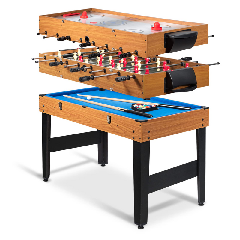 Load image into Gallery viewer, Goplus 48 Inch Game Table, 3-in-1 Combo Table Set w/ Adult Size Foosball Table - GoplusUS
