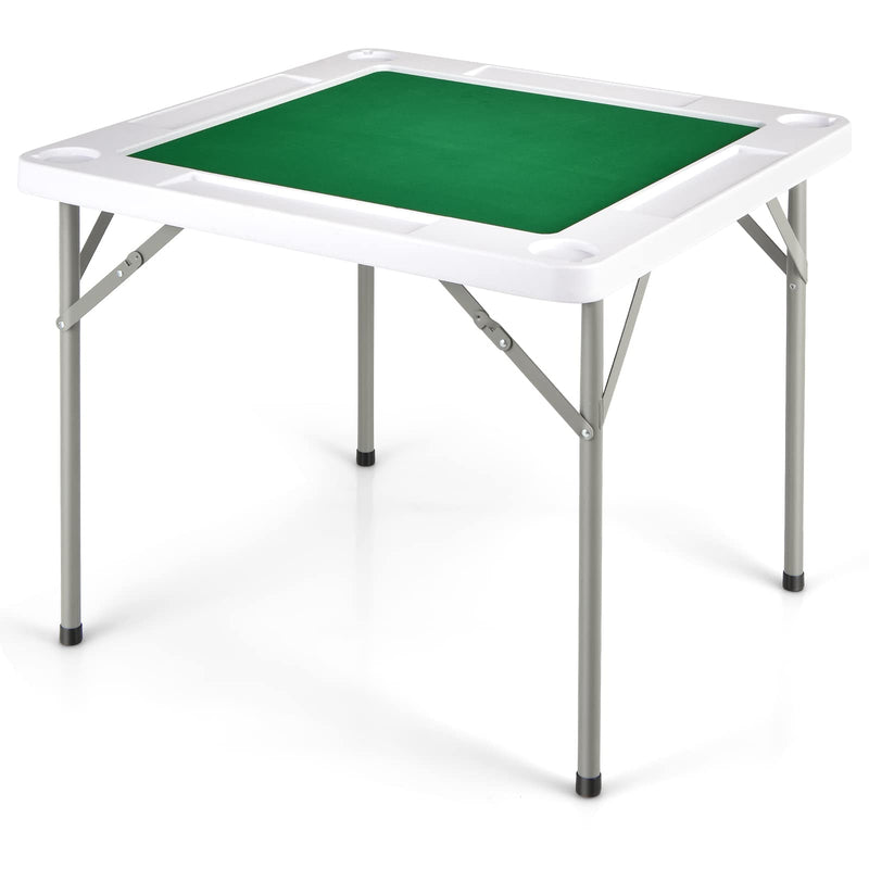 Load image into Gallery viewer, 35&quot; Folding Mahjong Table | Portable Square Poker Table w/Wear-Resistant PVC Desktop - GoplusUS
