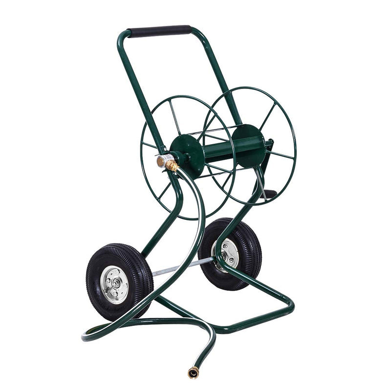 Load image into Gallery viewer, Garden Hose Reel Cart Water Hose Holder Steel Frame for Planting - GoplusUS
